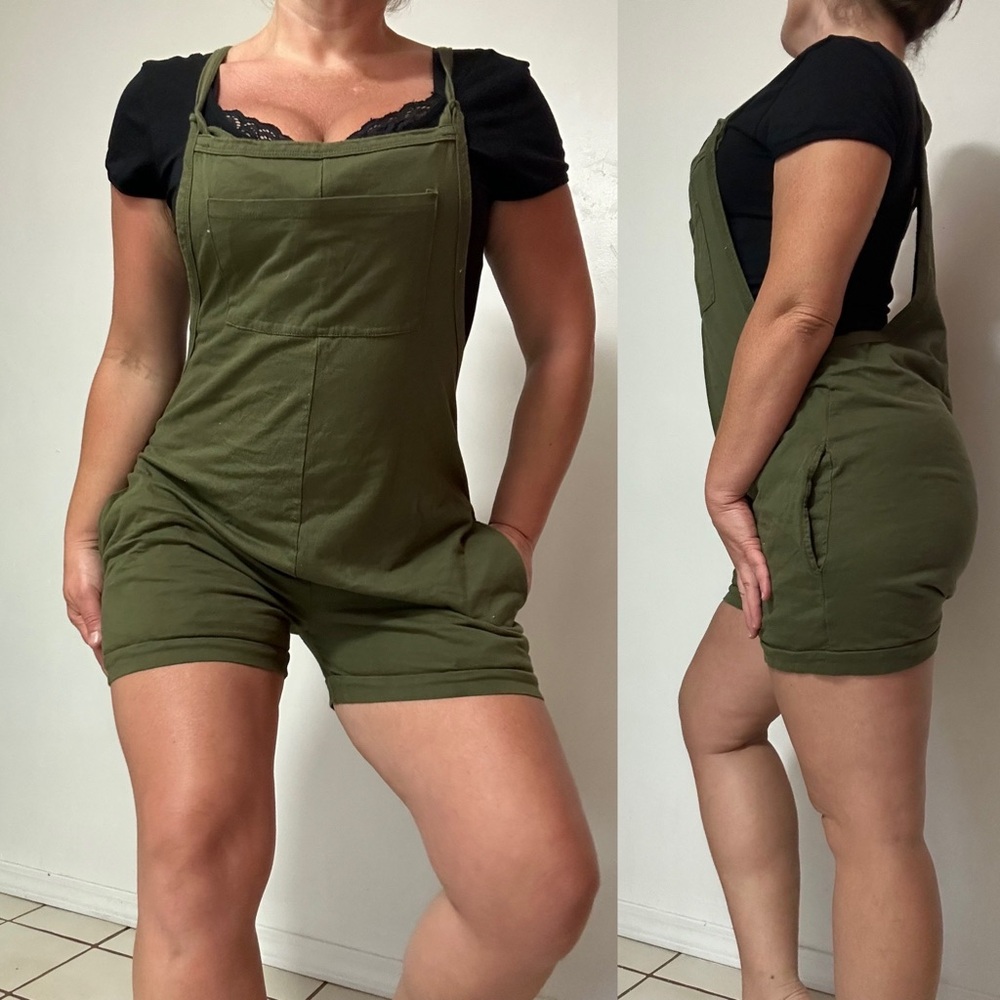 Olive Green Women's Romper